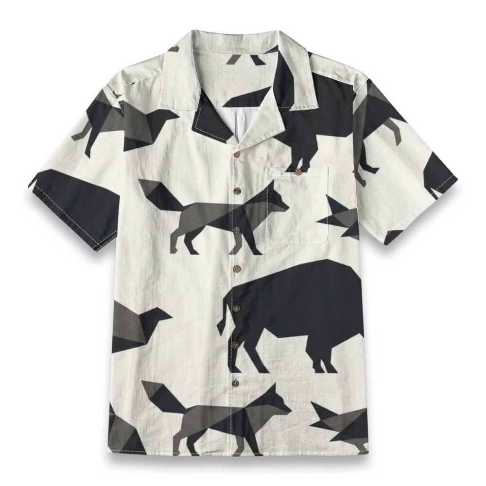 Geometric Woodland Animals Pattern Hawaiian Shirt – Animals Hawaiian Shirt