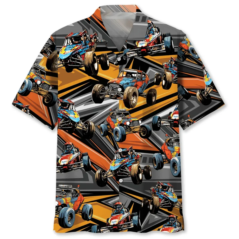 Abstract Quarter Midget Race Car Hawaiian Shirt BS2763206 - Been Store