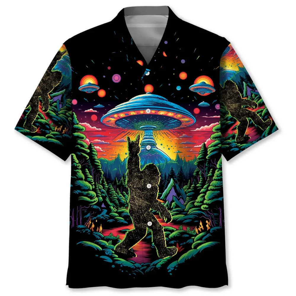 Alien Bigfoot Hawaiian Shirt BS2763437 - Been Store