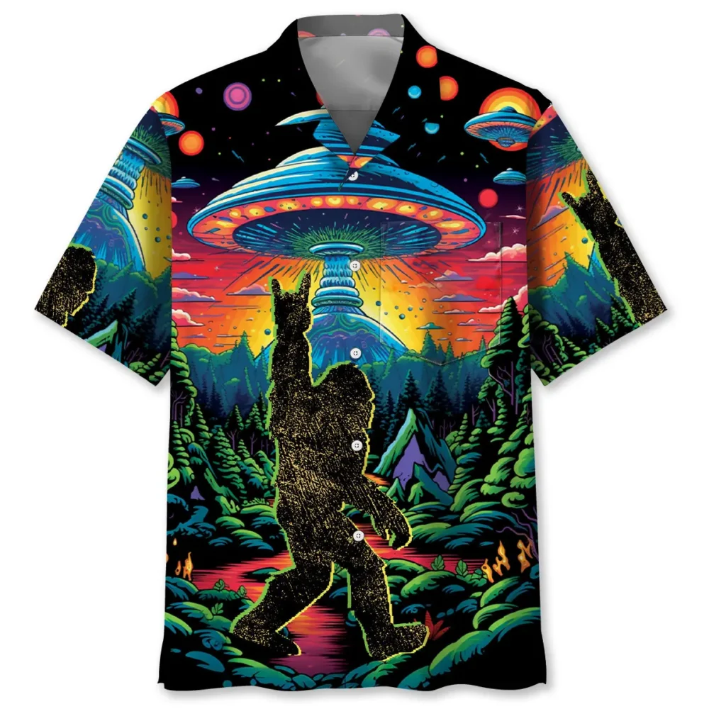 Alien Bigfoot Pocket Hawaiian Shirt BS2763559 - Been Store