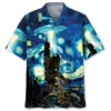 Alien Stalk Bigfoot In A Starry Night Hawaiian Shirt BS2763984 - Been Store