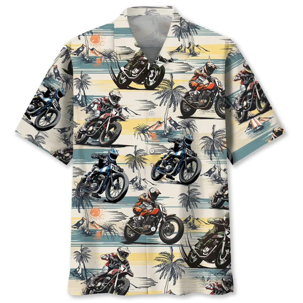 Aloha Flat-Track Bike Racing Hawaiian Shirt BS2763508 - Been Store