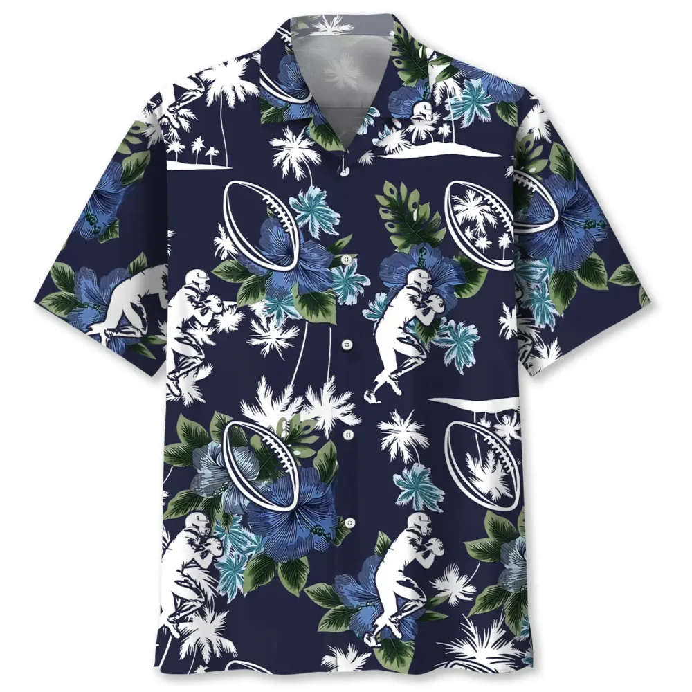 American Football Blue Nature Hawaiian Shirt BS2763786 - Been Store