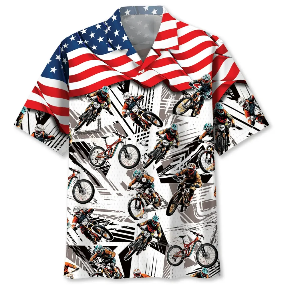 American Mountain Bike Hawaiian Shirt BS2763449 - Been Store