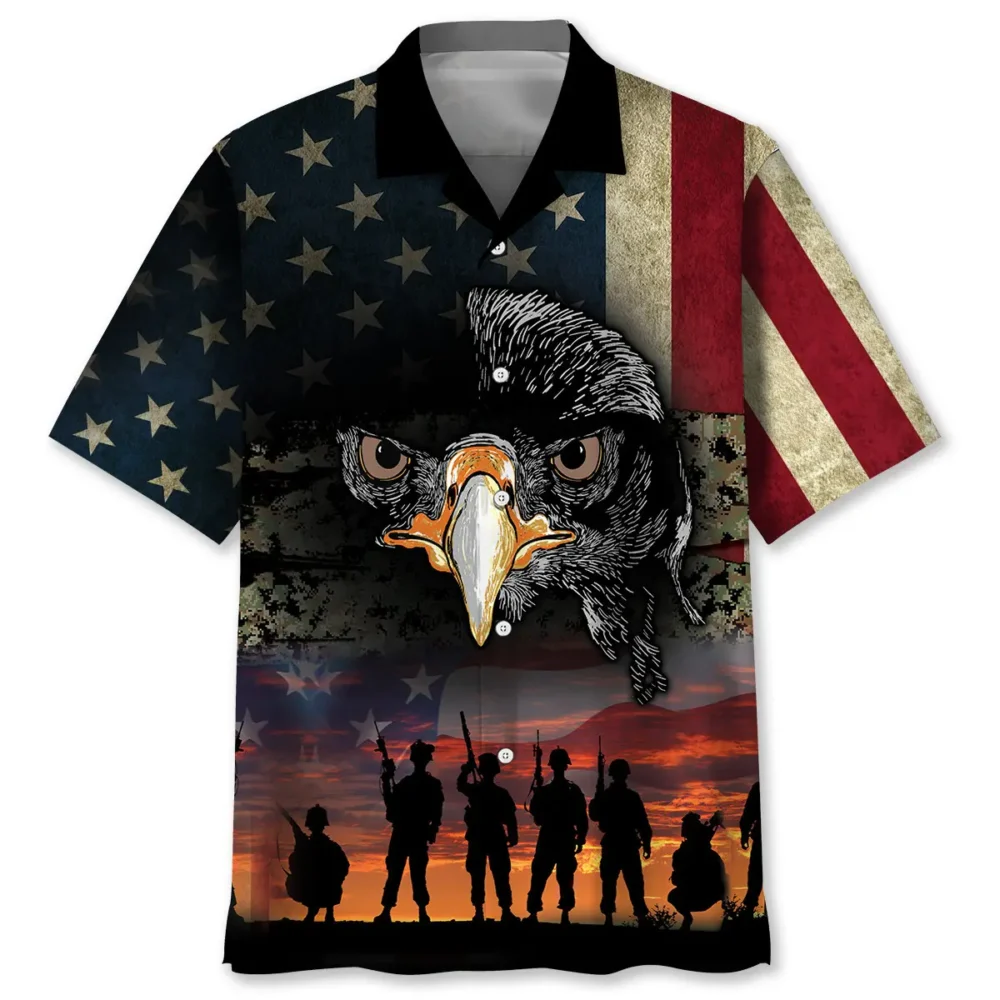 American Veteran Eagle Hawaiian Shirt BS2763010 - Been Store
