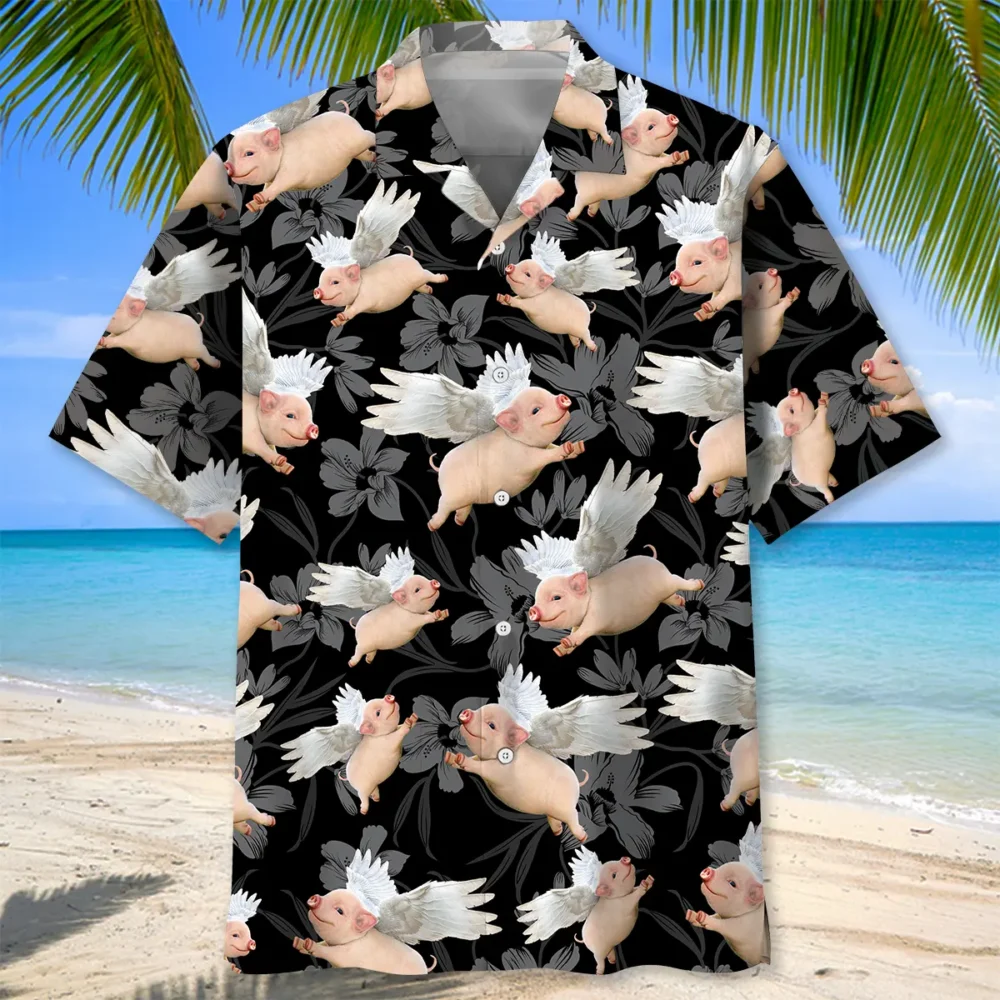 Angels Pig Hawaiian Shirt BS2762977 - Been Store