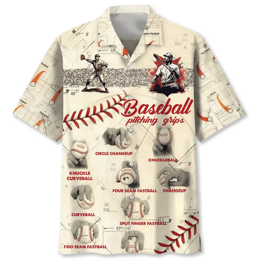 Baseball Pitching Grips Hawaiian Shirt BS2763313 - Been Store