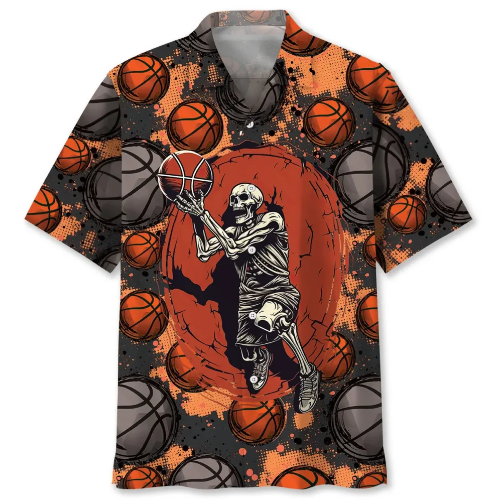 Basketball Skull Hawaiian Shirt BS2763197 - Been Store