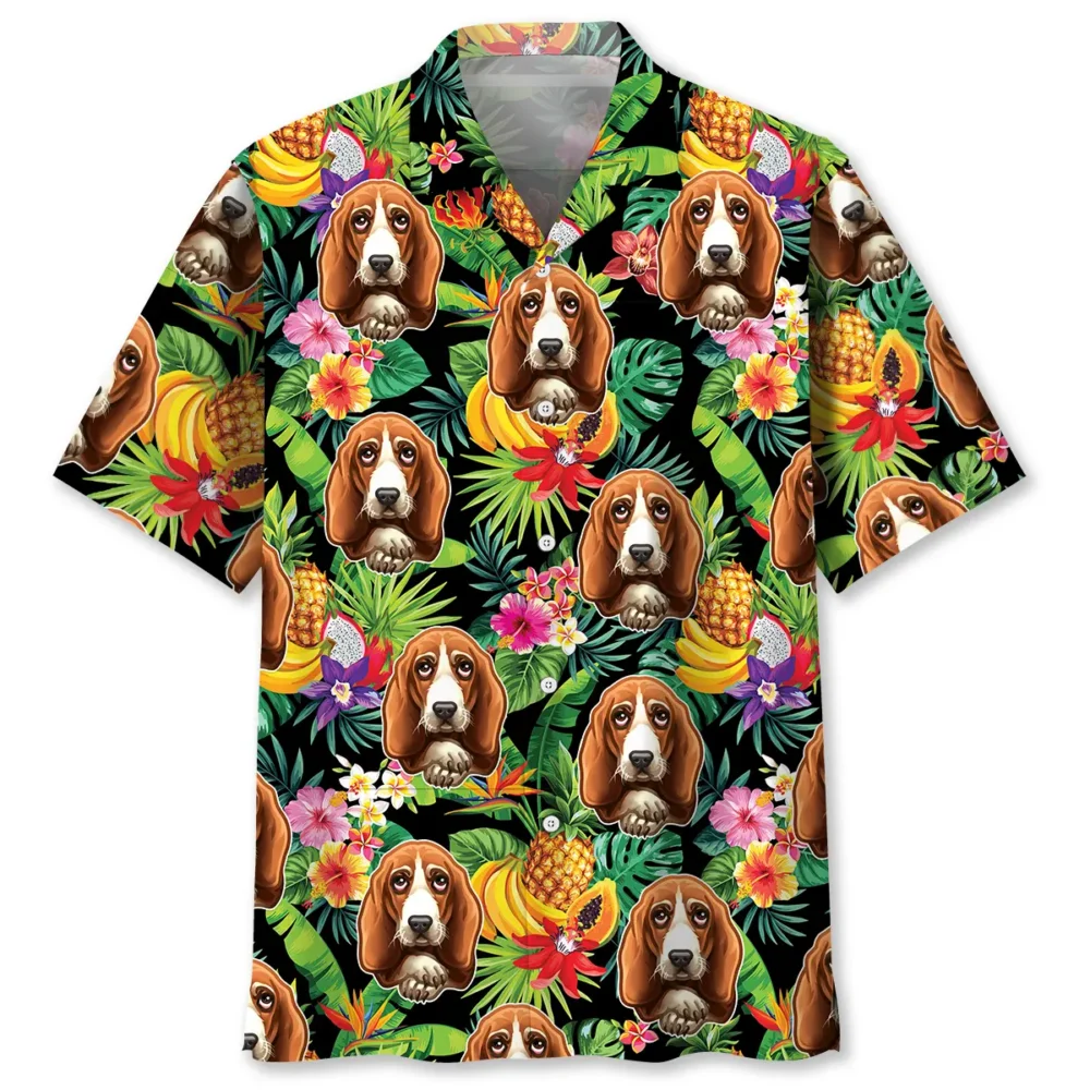 Basset Hound Fruits Hawaiian Shirt BS2763037 - Been Store