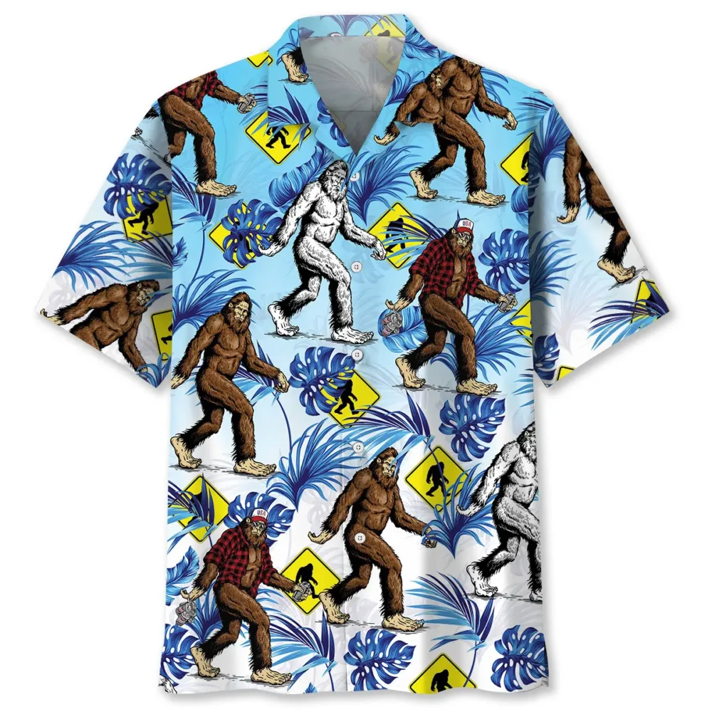 Bigfoot Crossing Road Hawaiian Shirt BS2763546 - Been Store