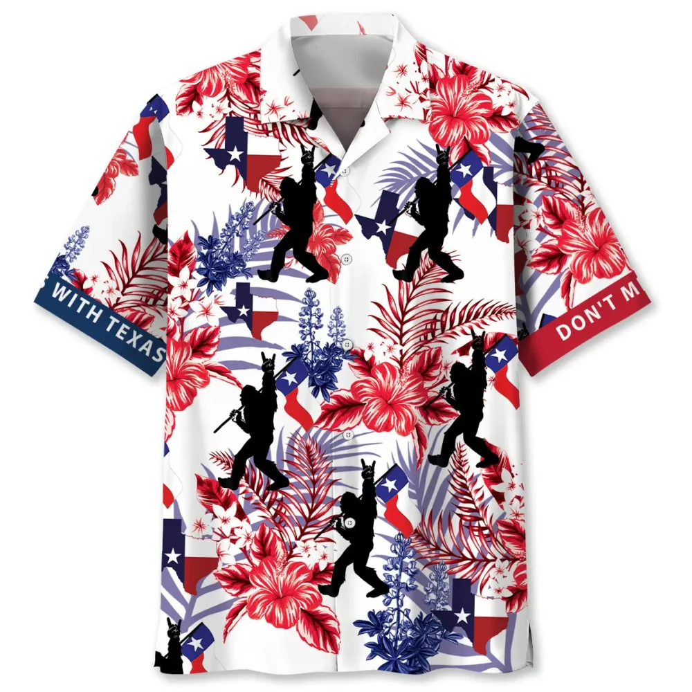 Bigfoot Don't Mess With Texas Hawaiian Shirt BS2763541 - Been Store