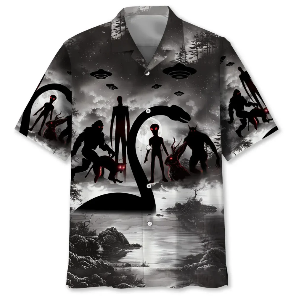 Bigfoot Nessie Alien Mythical Monster Hawaiian Shirt BS2763650 - Been Store