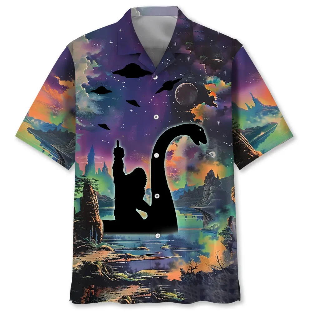 Bigfoot Nessie Night Hawaiian Shirt BS2763624 - Been Store