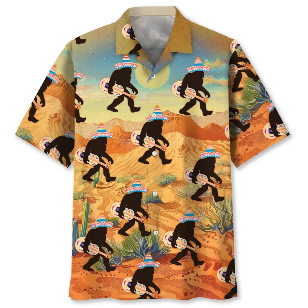 Bigfoot Sasquatch Poncho Desert Hawaiian Shirt BS2763420 - Been Store