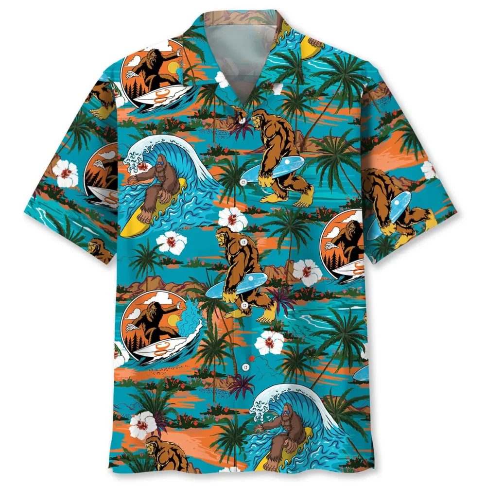 Bigfoot Surfing Hawaiian Shirt BS2763547 - Been Store