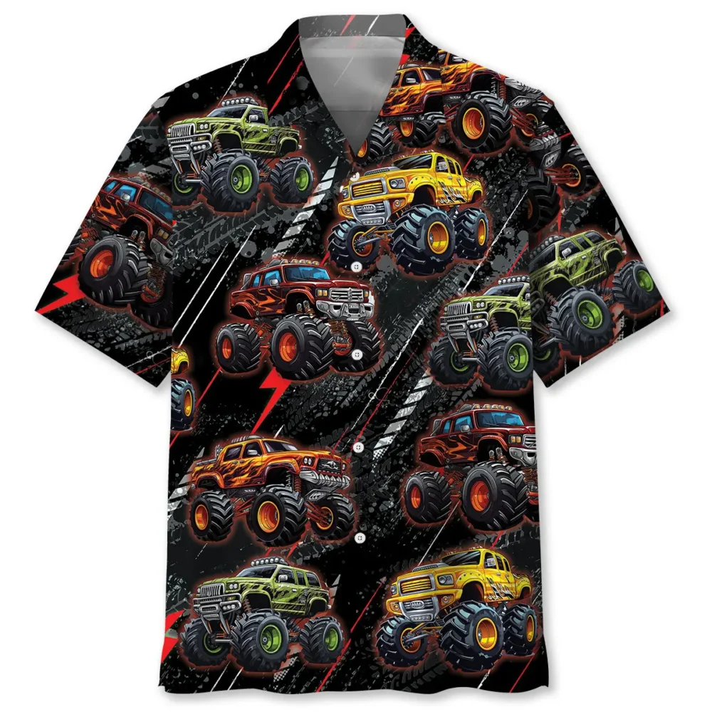 Black Monster Truck Hawaiian Shirt BS2763114 - Been Store