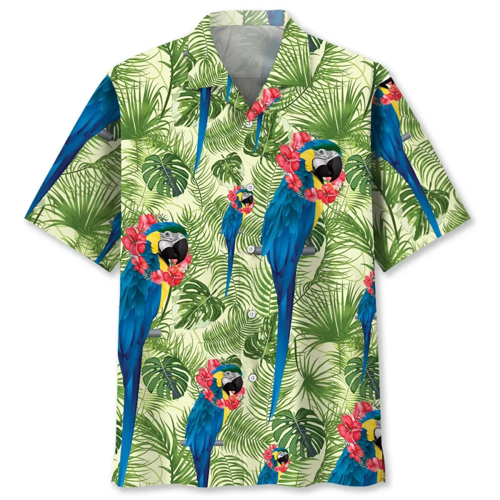Blue Parrot Tropical Hawaiian Shirt BS2763469 - Been Store