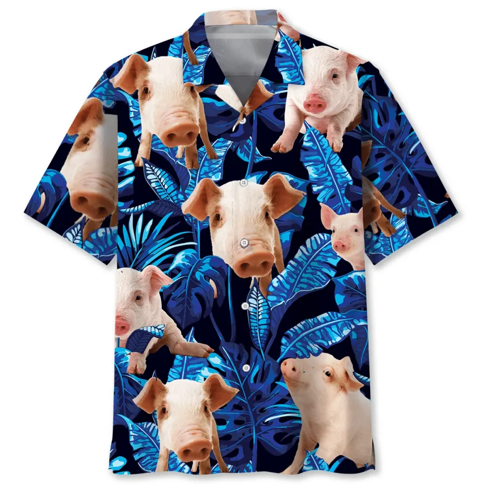 Blue Pig Hawaiian Shirt Men BS2762974 - Been Store