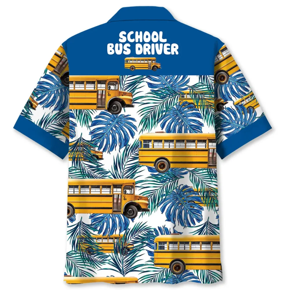 Blue School Bus Driver Hawaiian Shirt BS2763729 - Been Store