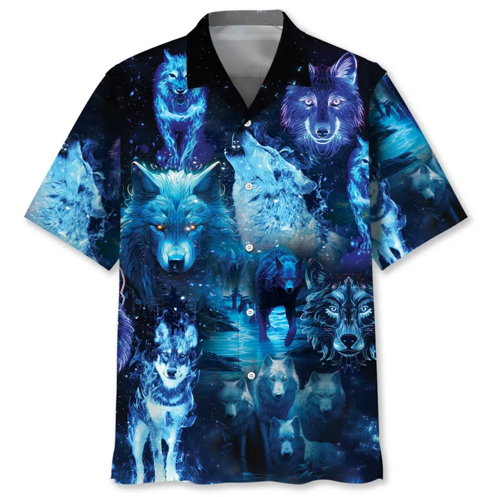 Blue Wolf Hawaiian Shirt BS2763100 - Been Store