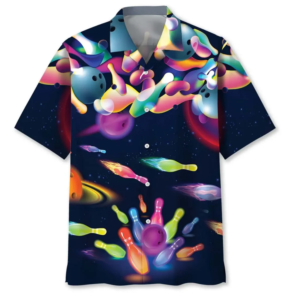 Bowling Neon Hawaiian Shirt BS2763042 - Been Store