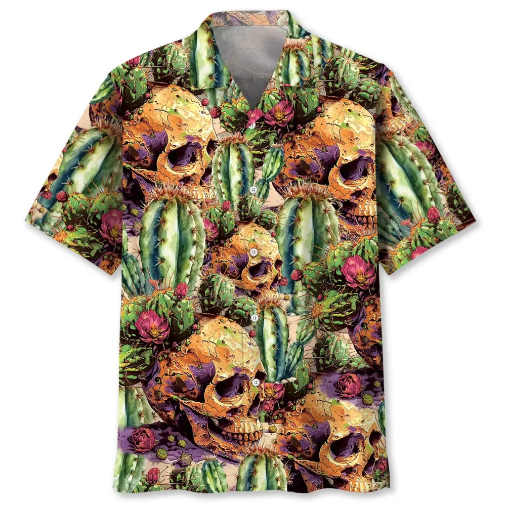 Cactus Skull Vintage Hawaiian Shirt BS2763741 - Been Store