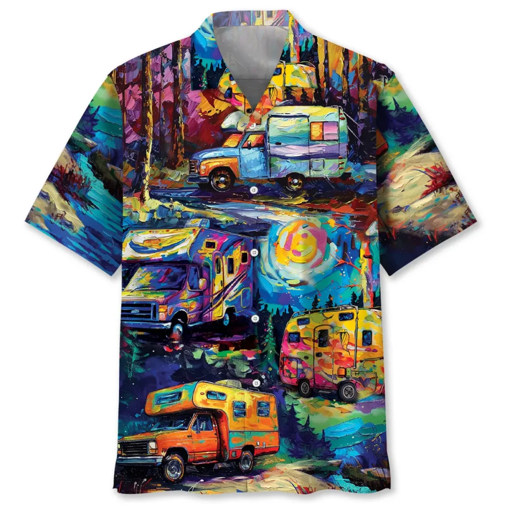 Camping Car Art Hawaiian Shirt BS2763768 - Been Store