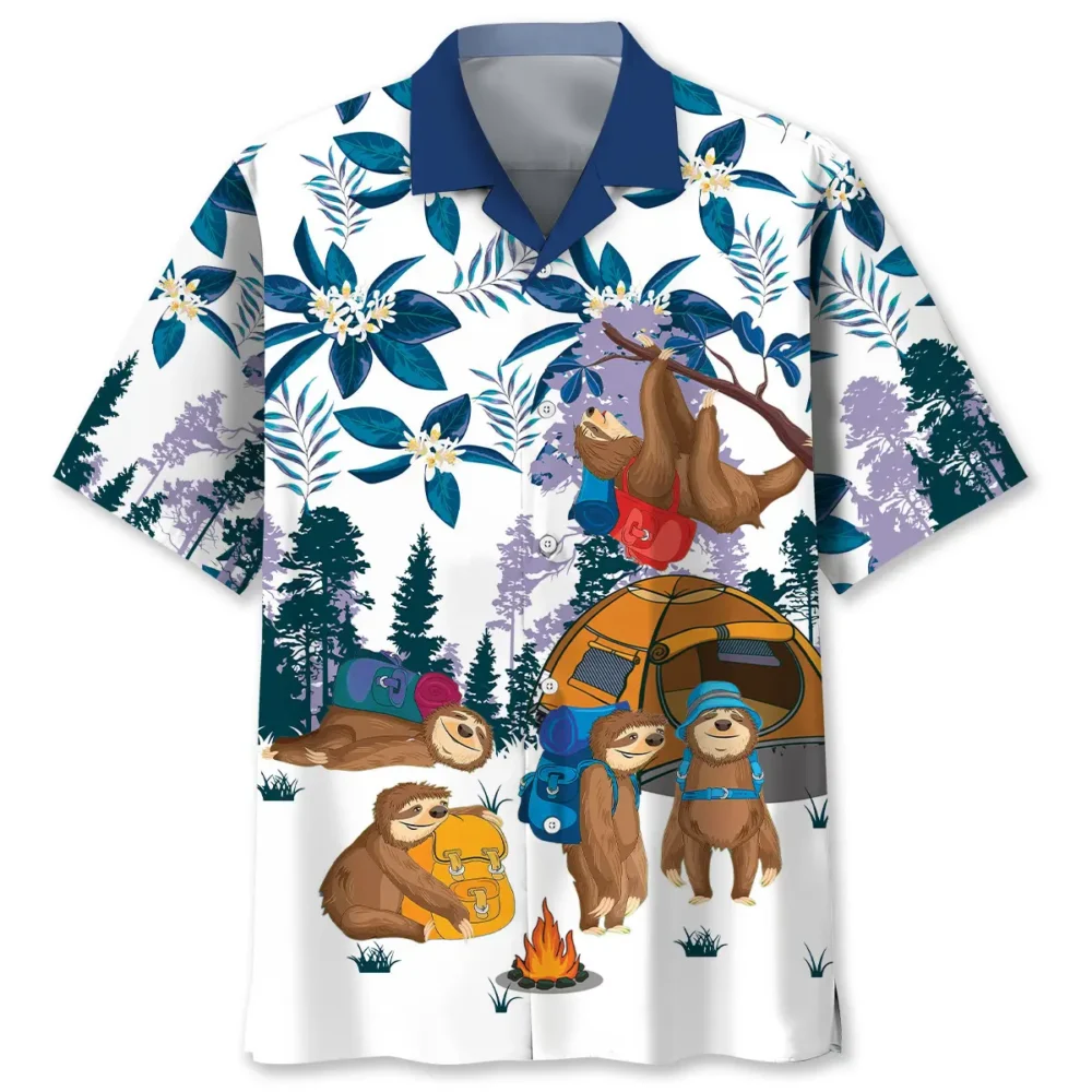 Camping Crew Sloths Hawaiian Shirt BS2763823 - Been Store