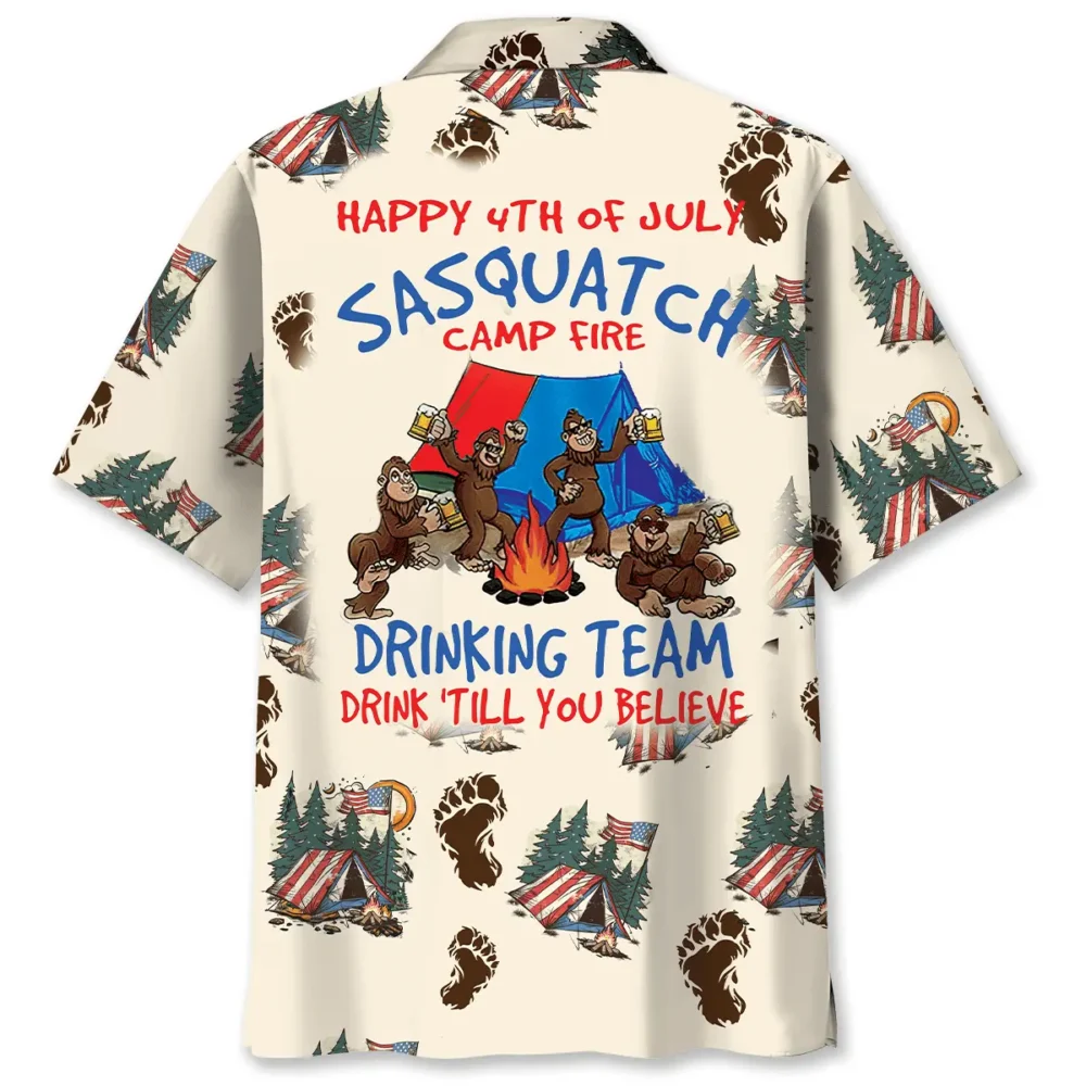 Camping Team 4th of July Camp Fire Hawaiian Shirt BS2763974 - Been Store