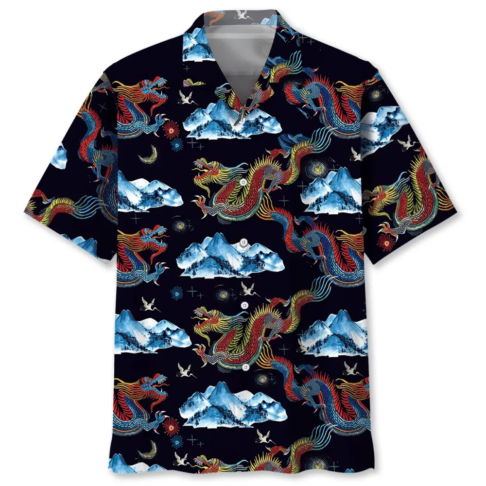 Chinese Dragon Mountain Hawaiian Shirt BS2763121 - Been Store