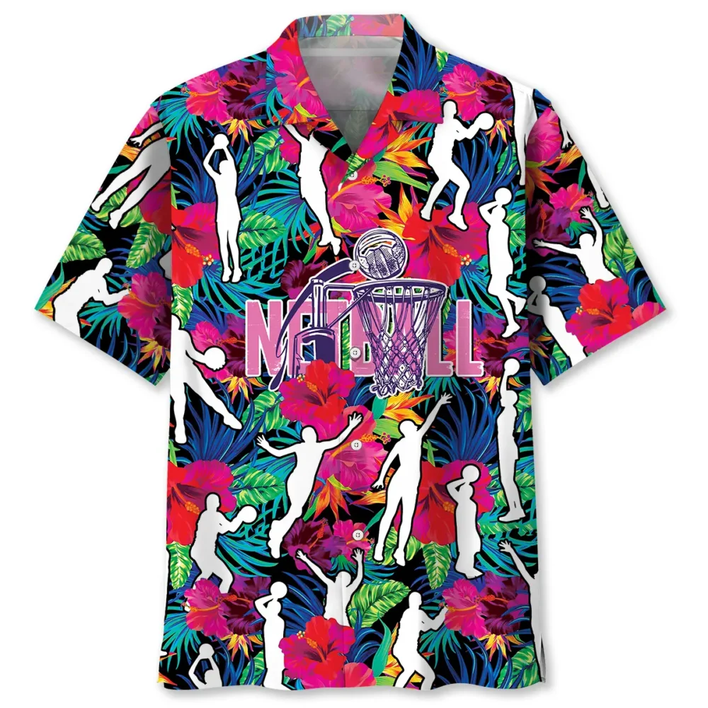 Colorful Netball Tropical Hawaiian Shirt BS2763295 - Been Store