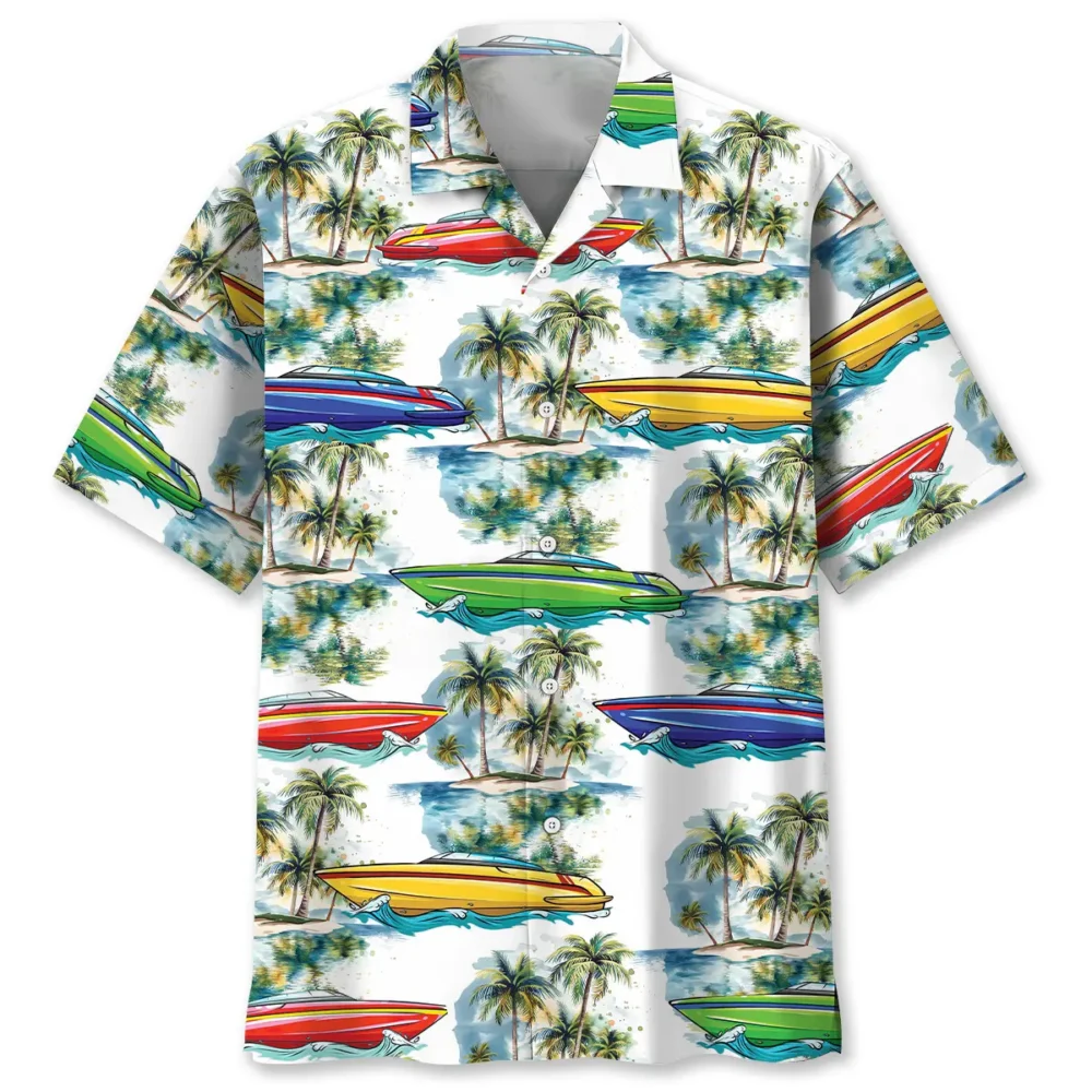 Colorful Power Boat Racing Hawaiian Shirt BS2763589 - Been Store