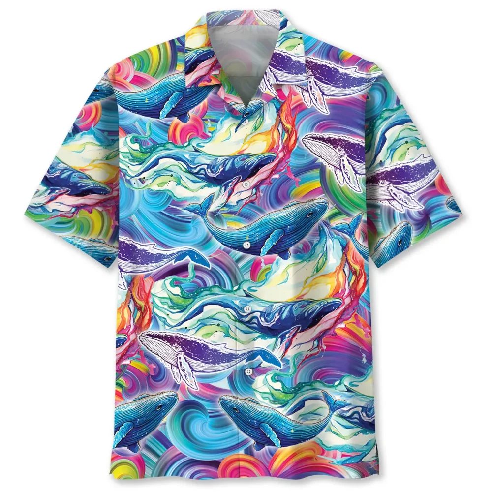 Colorful Whale Hawaiian Shirt BS2763133 - Been Store