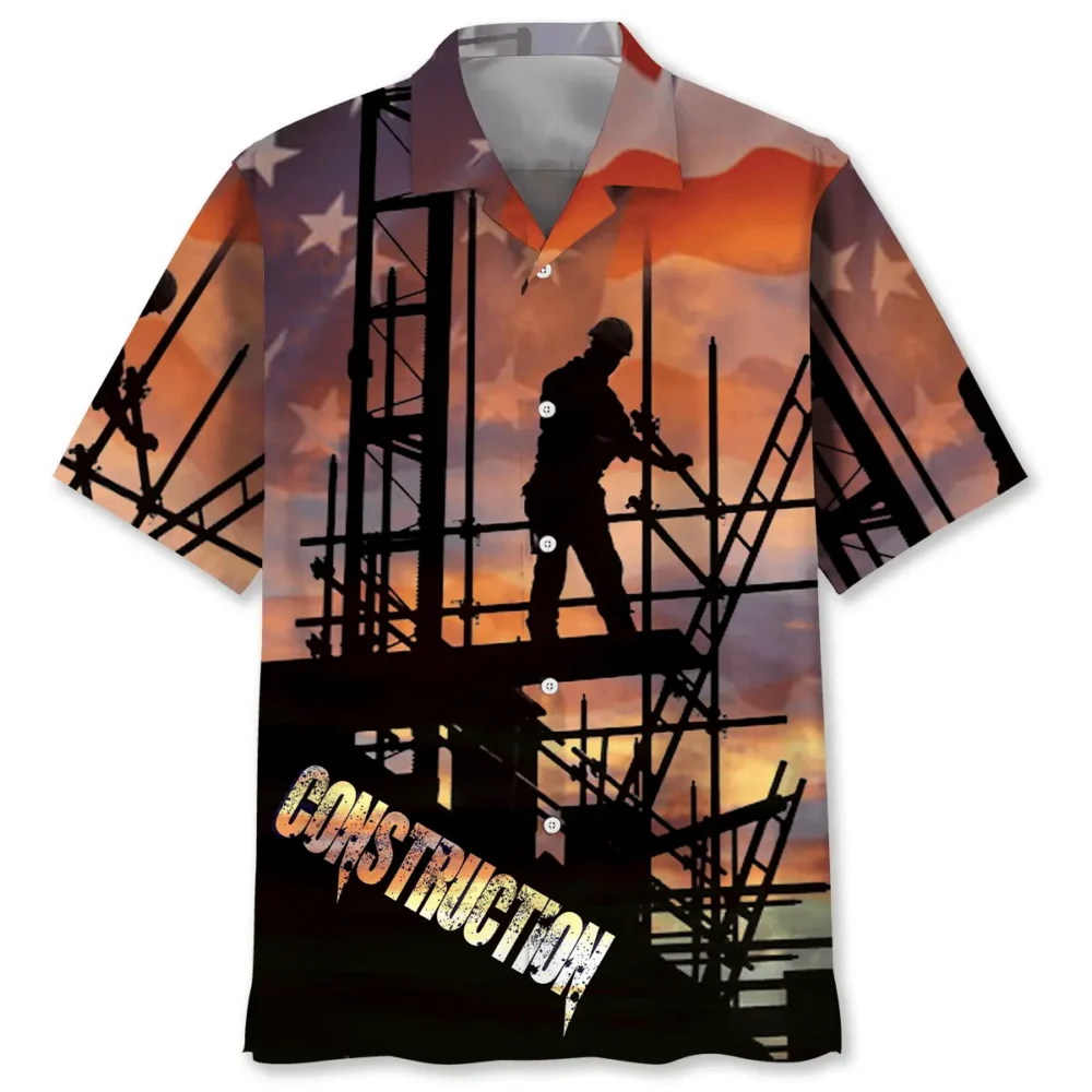 Construction Worker 4th Of July Proud Hawaiian Shirt BS2763892 - Been Store