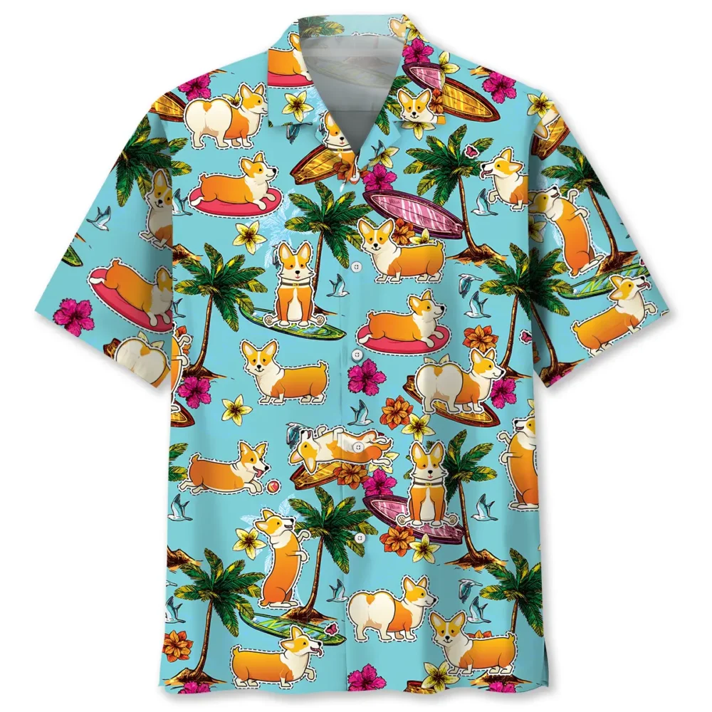 Corgi Beach Hawaiian Shirt BS2763052 - Been Store