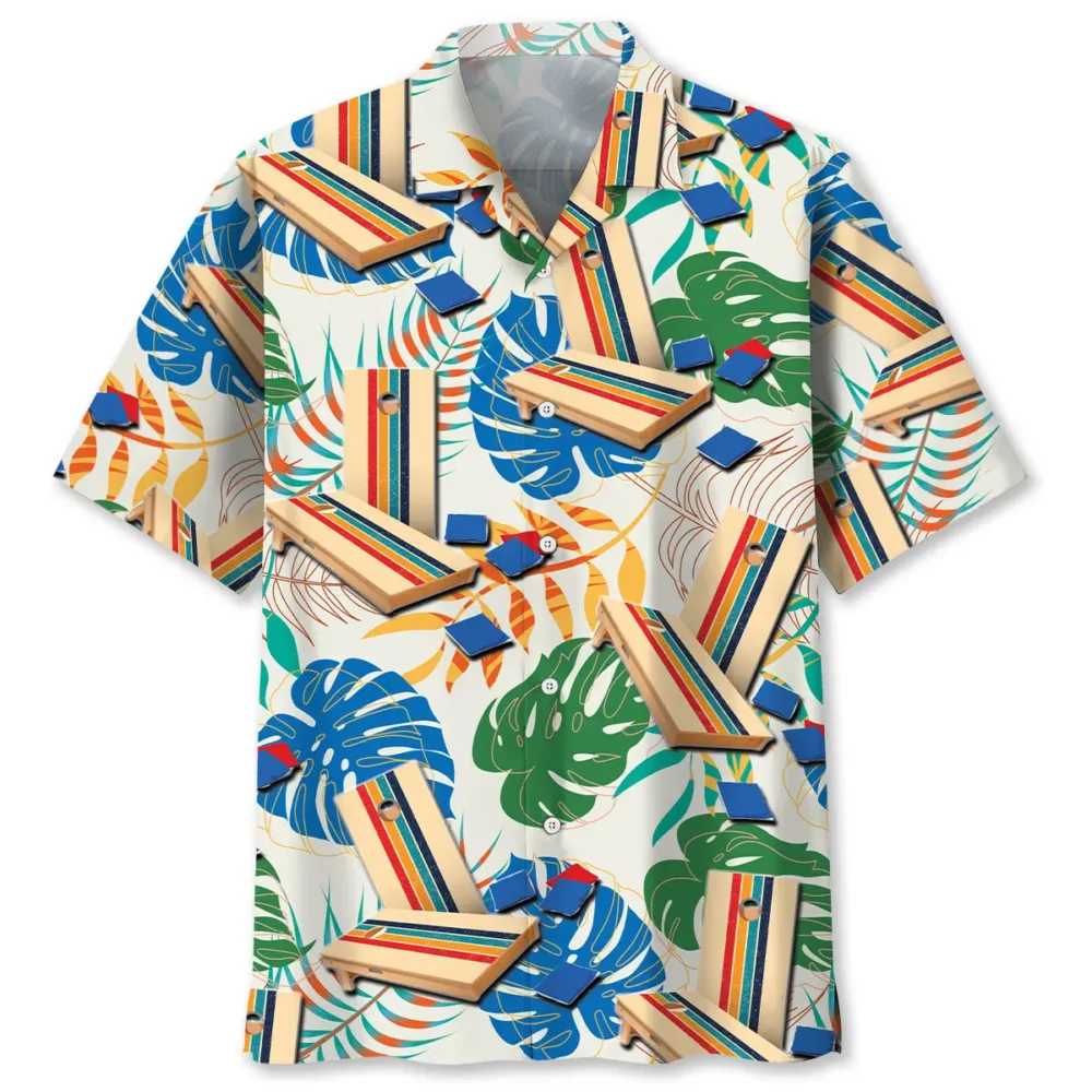 Cornhole Retro Tropical Hawaiian Shirt BS2763453 - Been Store