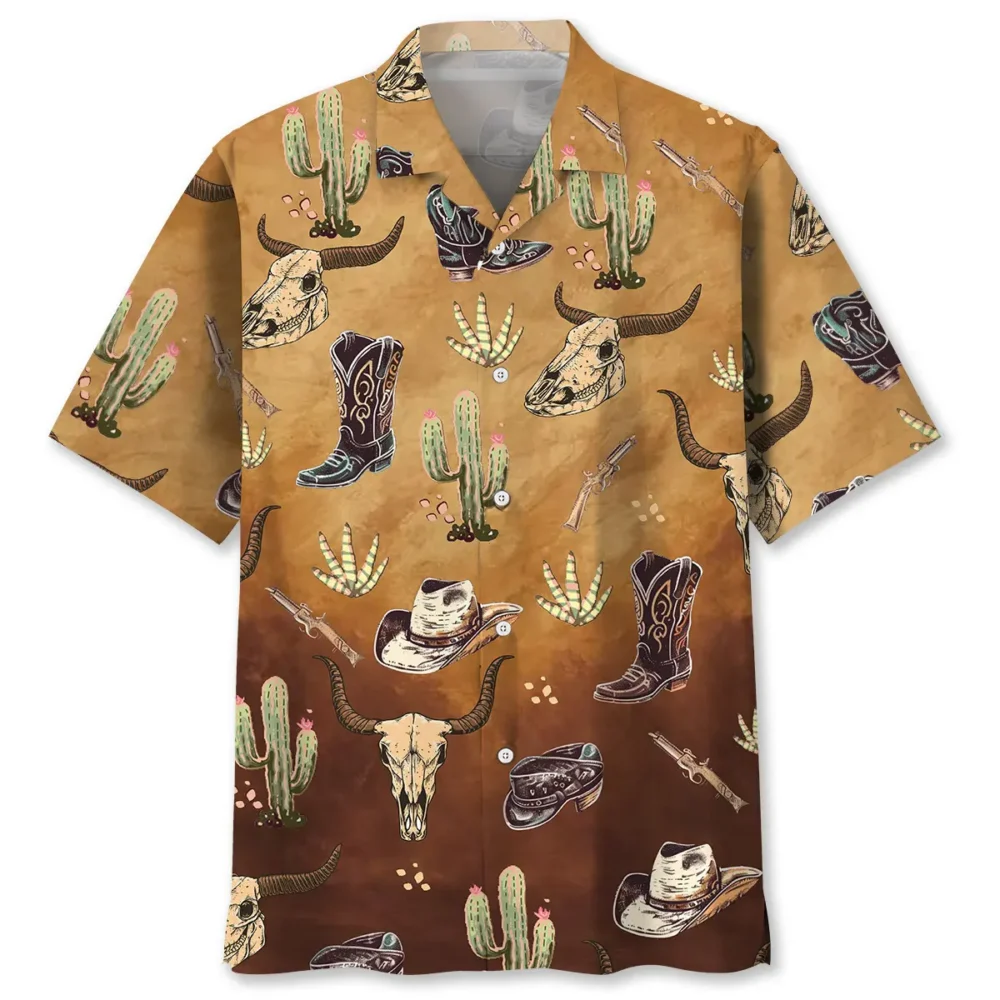 Cowboy Cactus Hawaiian Shirt BS2763415 - Been Store