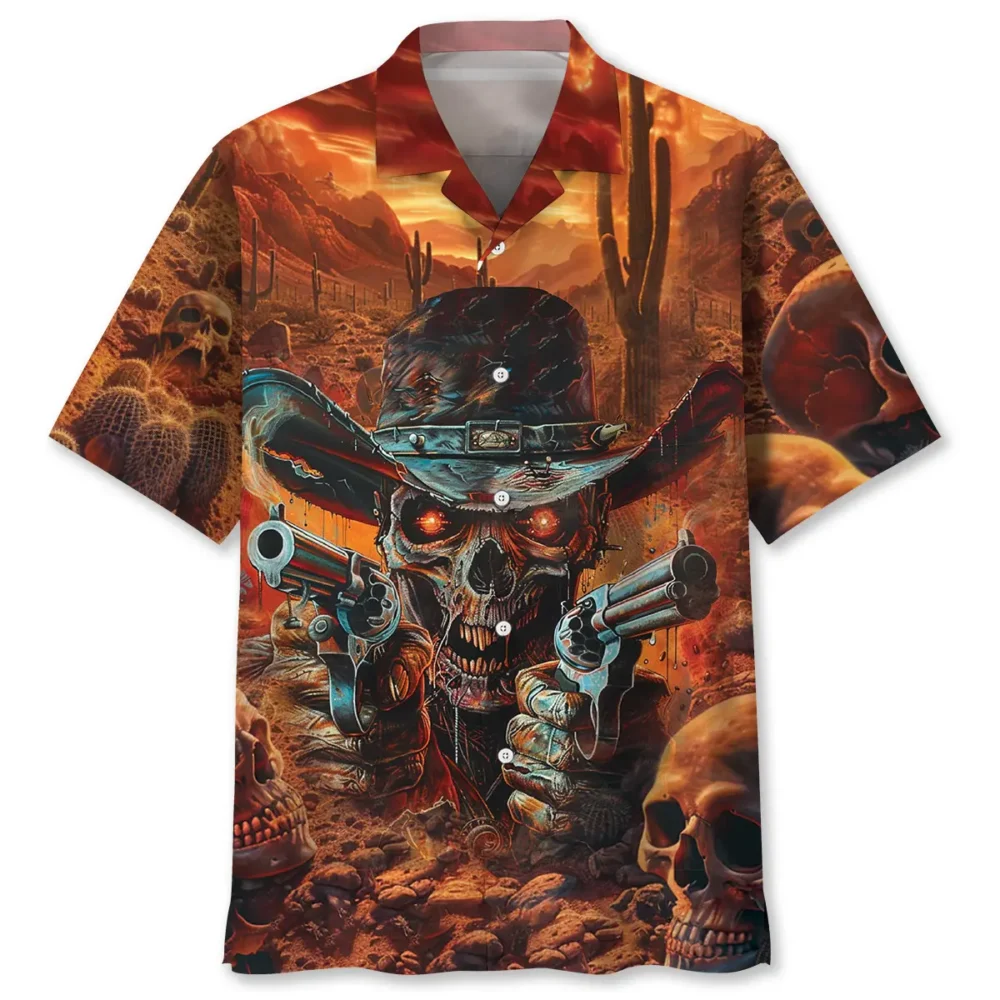 Cowboy Skull Chefiff Hawaiian Shirt BS2763413 - Been Store