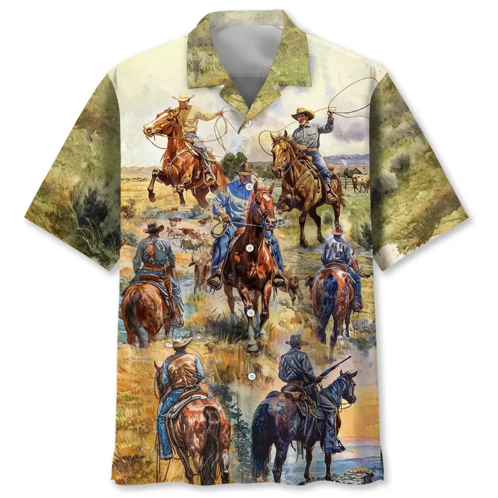 Cowboy Vintage Art Hawaiian Shirt BS2763584 - Been Store