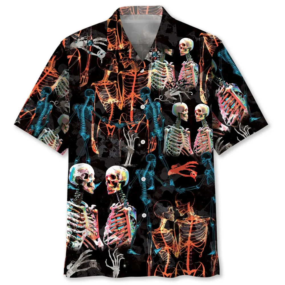 Creepy Skeleton Halloween Hawaiian Shirt BS2763255 - Been Store