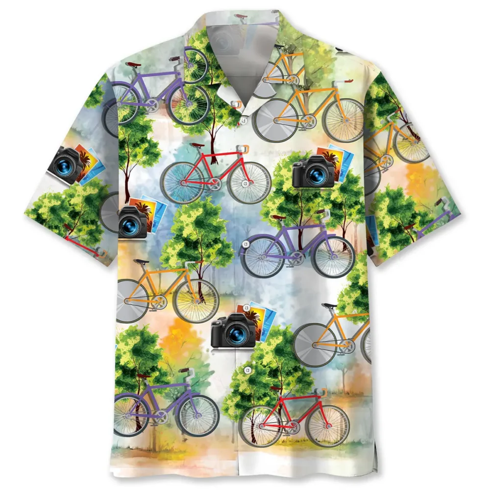 Cycling Photograph Mountain Hawaiian Shirt BS2763464 - Been Store