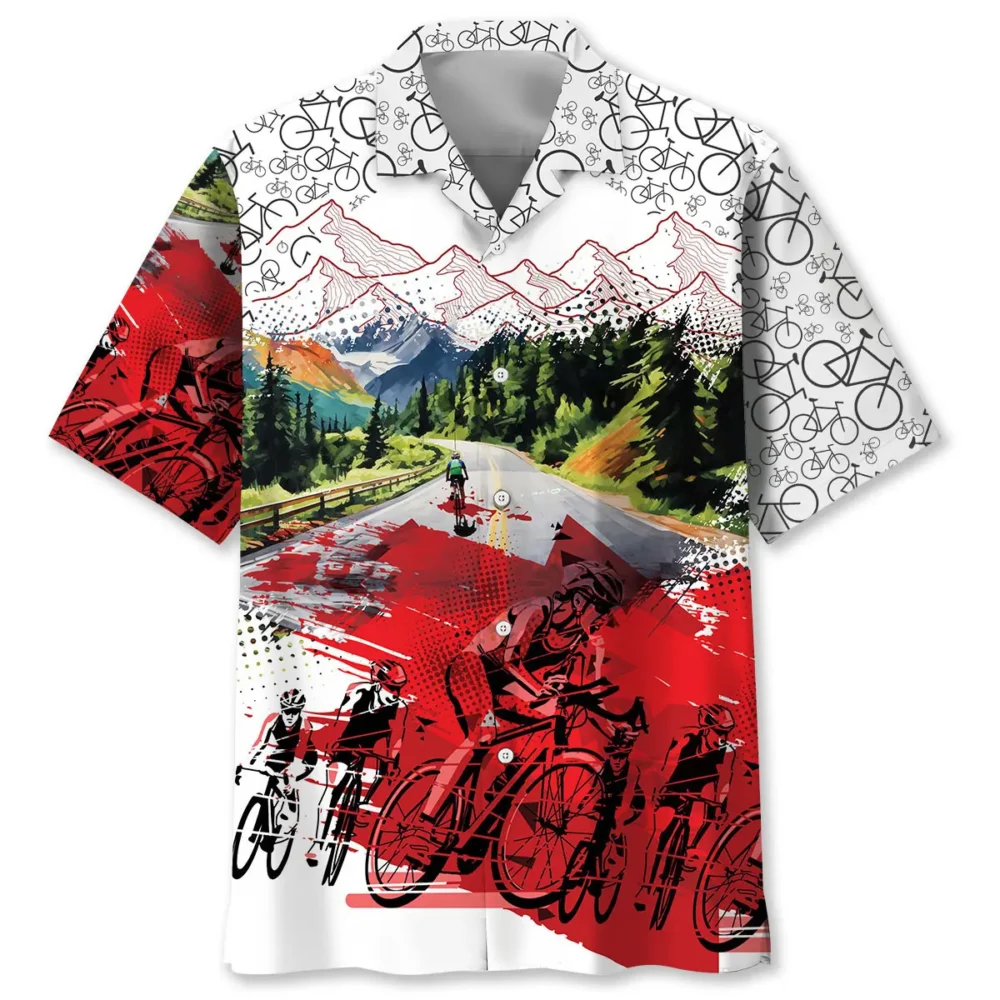 Cycling Route Hawaiian Shirt BS2763595 - Been Store
