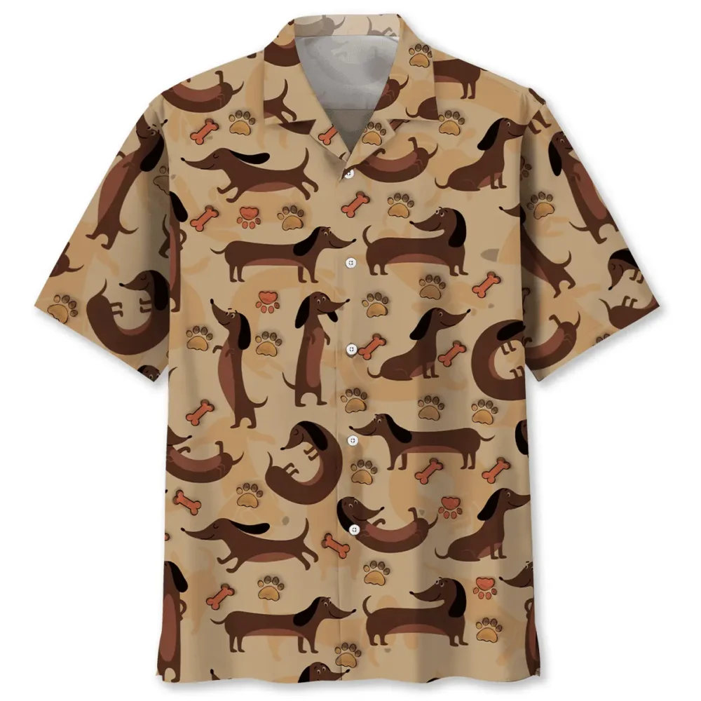 Dachshund Brown Hawaiian Shirt BS2763931 - Been Store