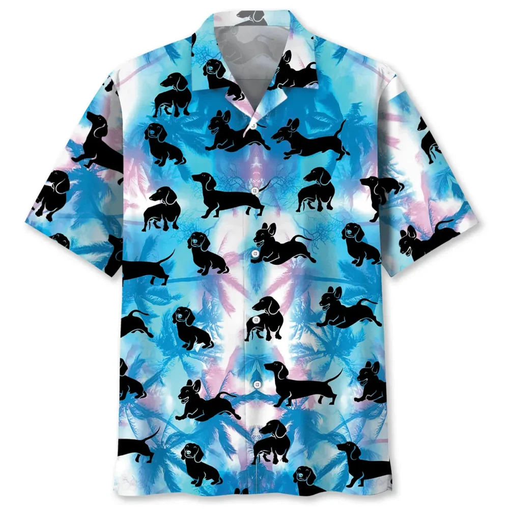 Dachshund Neon Tropical Hawaiian Shirt BS2763426 - Been Store
