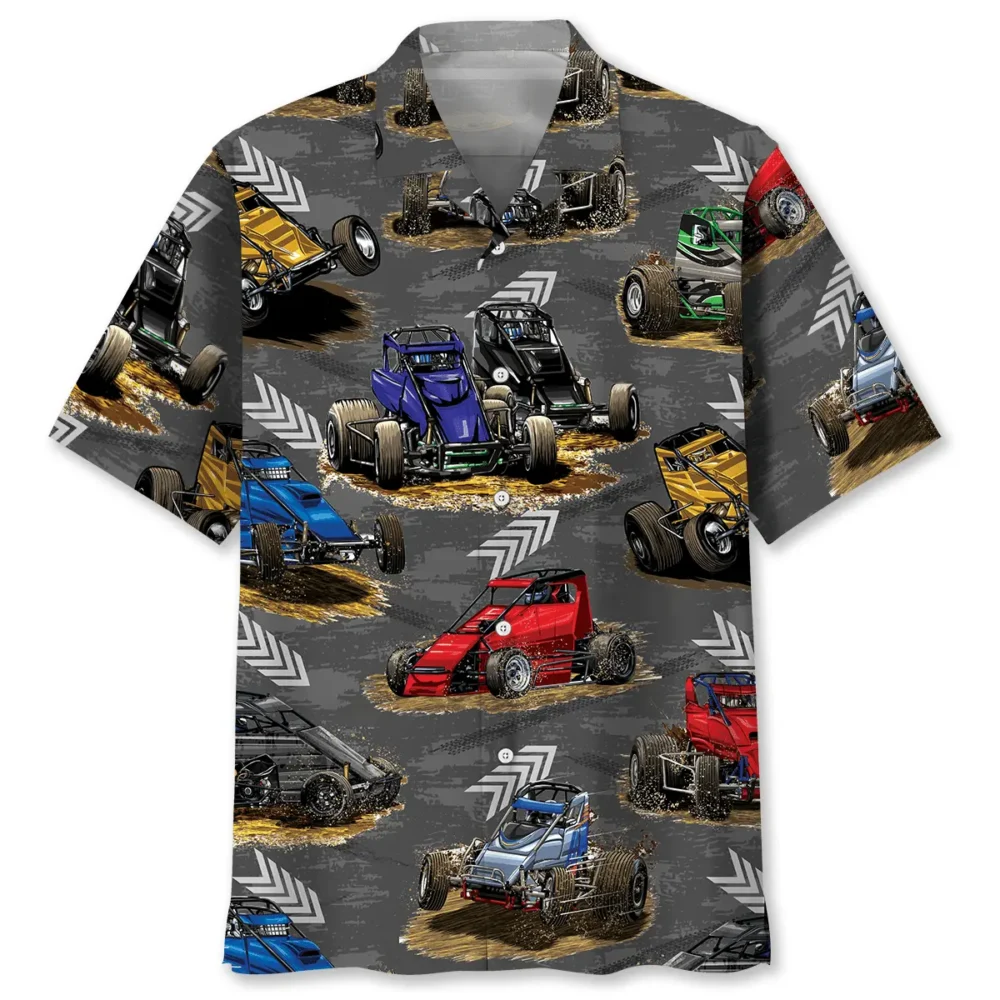Dark Quarter Midget Car Racing Hawaiian Shirt BS2763226 - Been Store