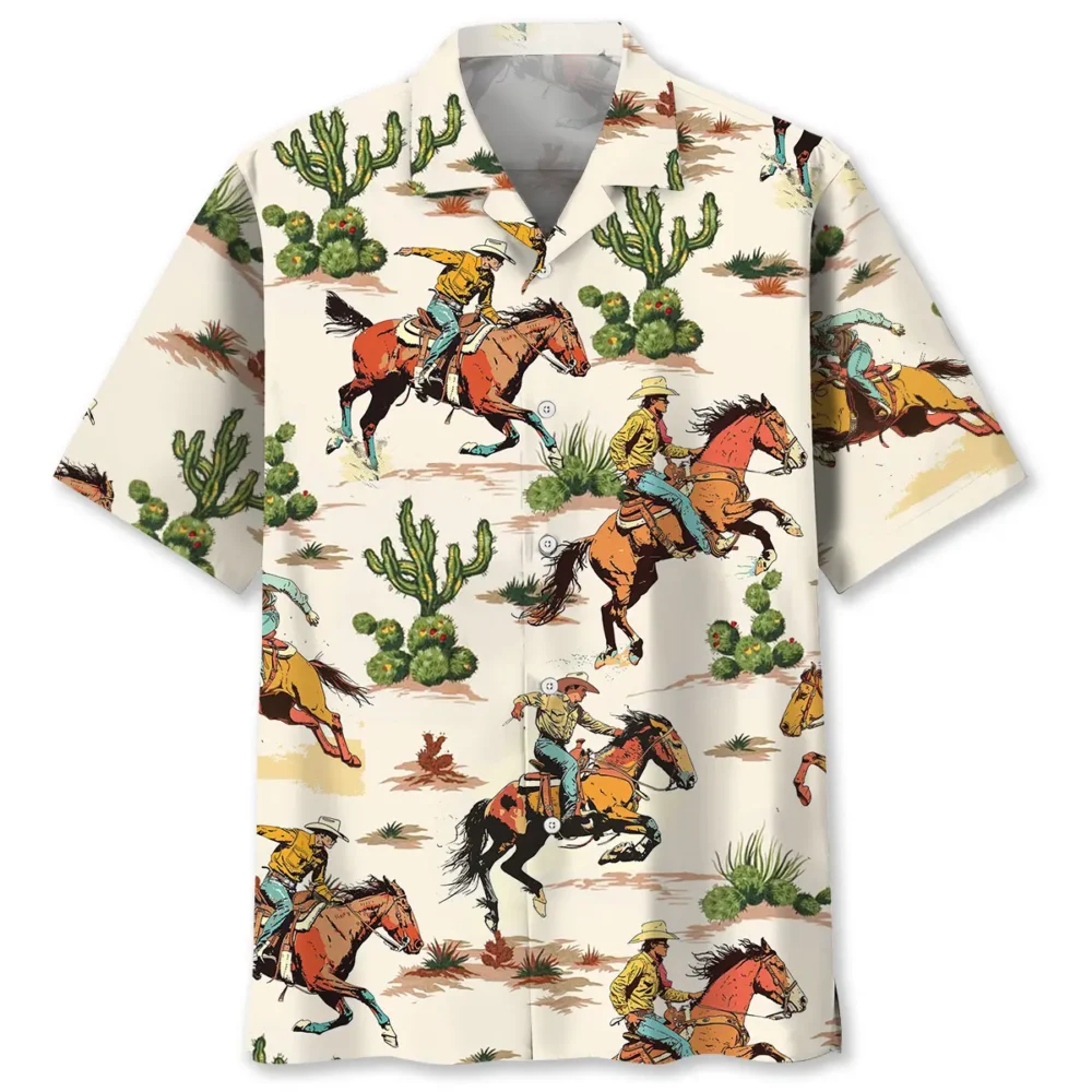 Desert Cowboy Bucking Hawaiian Shirt BS2763598 - Been Store