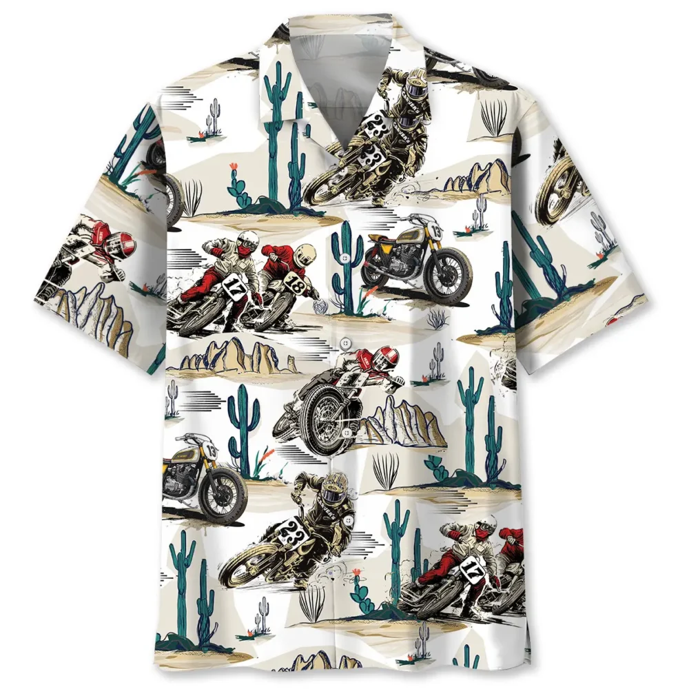 Desert Flat-Track Bike Racing Hawaiian Shirt BS2763507 - Been Store