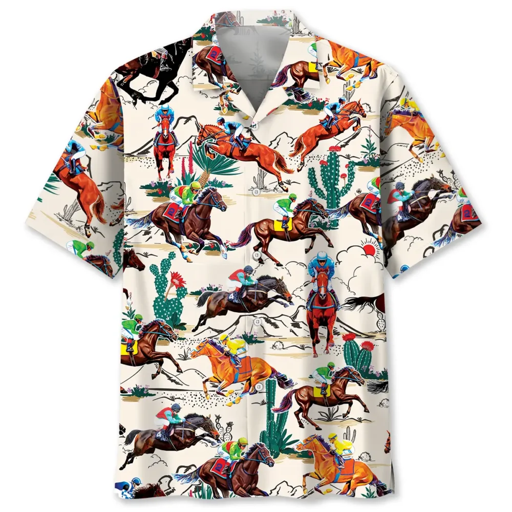 Desert Horse Racing Hawaiian Shirt BS2763048 - Been Store