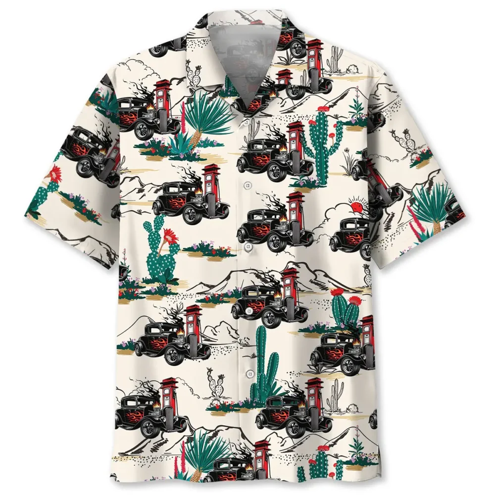 Desert Hot Rod Racing Route 66 Hawaiian Shirt BS2763353 - Been Store