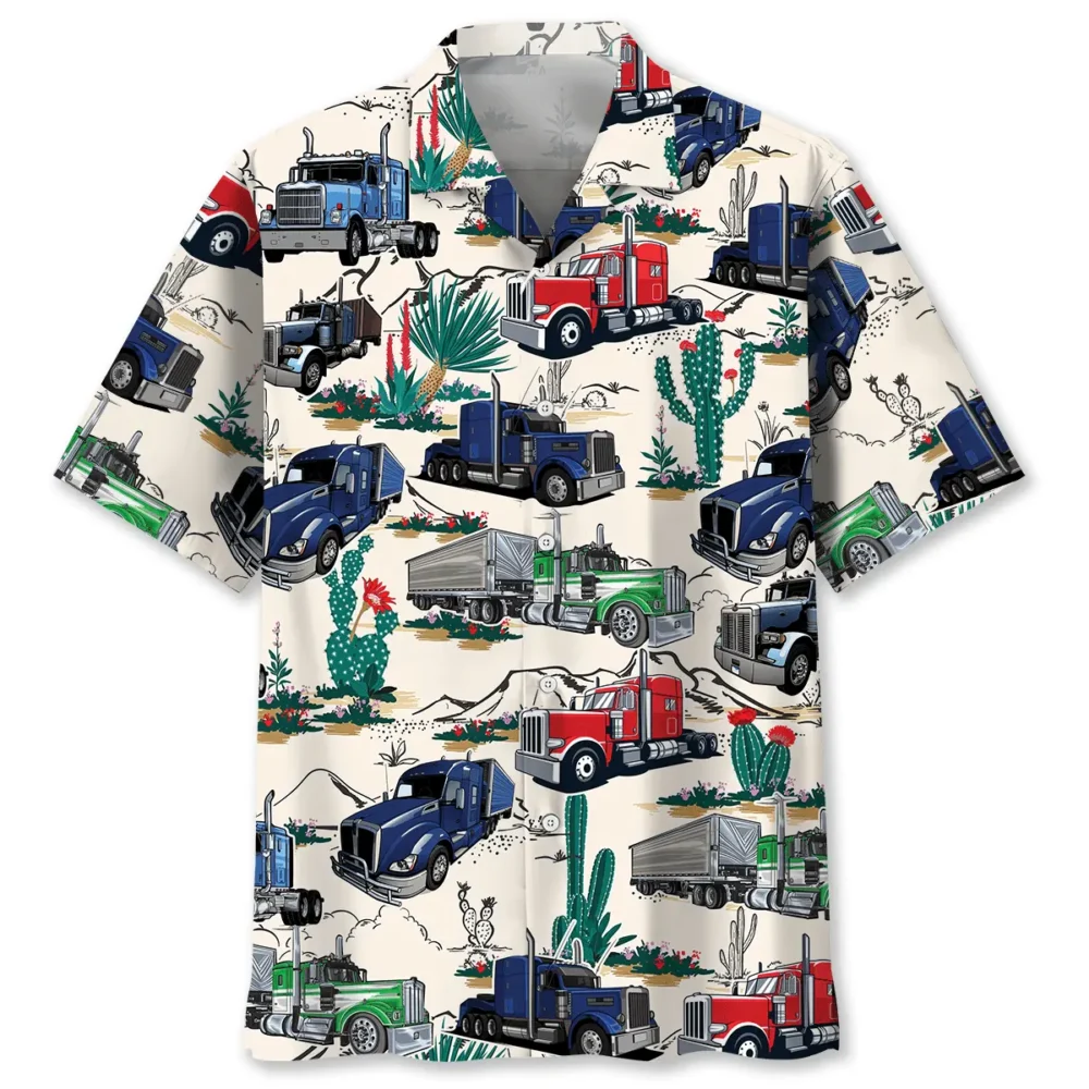 Desert Semi Truck Hawaiian Shirt BS2763089 - Been Store